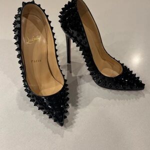 Christian Louboutin Black Spiked Heels